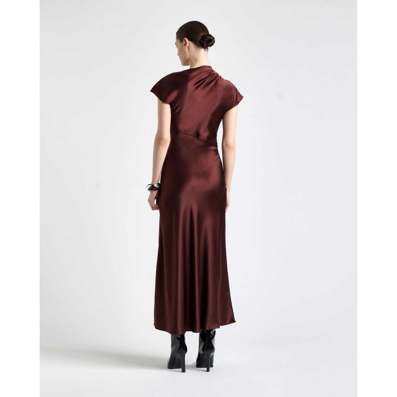 Cue Satin Bind Detail Midi Dress image number 1